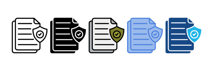 Insurance Policy Icon Element For Design
