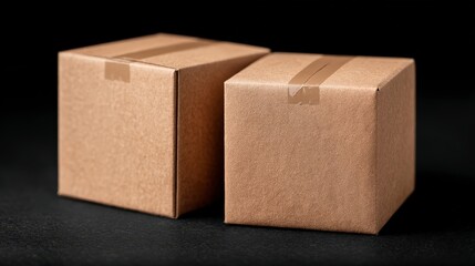 Brown Cardboard Boxes  Packaging  Shipping  Product  Studio Shot  Mockup  E commerce  Deli