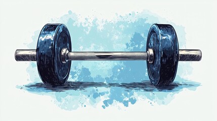 The Cold Steel Beckons A solitary dumbbell awaits the strength of its wielder primed for the forge of physical