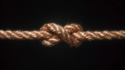 Close up Brown Rope Knot Texture   Dramatic Lighting  High Resolution Detail