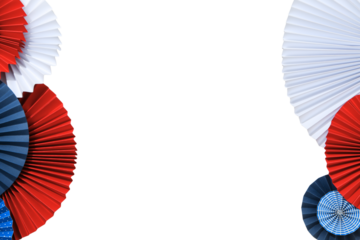 4 July holiday attributes, isolated on white background, PNG