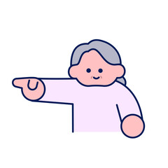 シンプルポップ/指を指すおばあちゃん