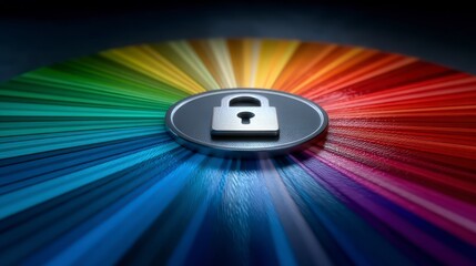 Abstract Colorful Radial Infographic  Data Security   Privacy