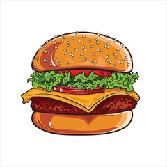 Burger icons are suitable for food businesses.