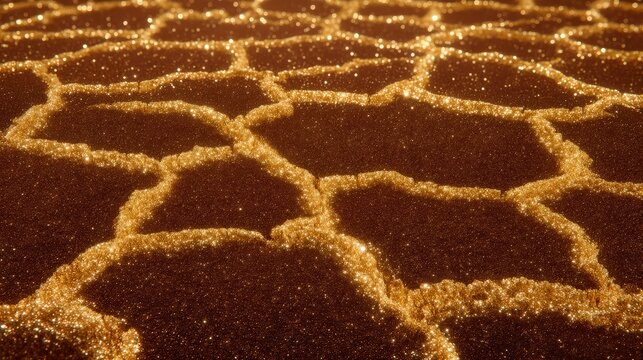 Glittering Gold Texture  Abstract Brown   Gold Cracked Pattern Background