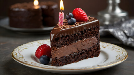 Chocolate Cake With Candle