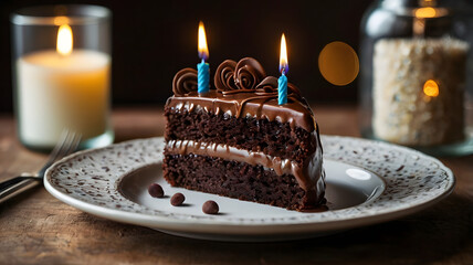 Chocolate Cake With Candle