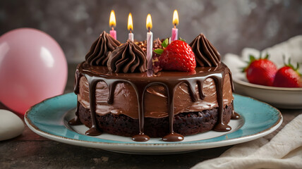 Chocolate Cake With Candle