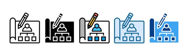 Project Planning Icon Set Multiple Style Collection