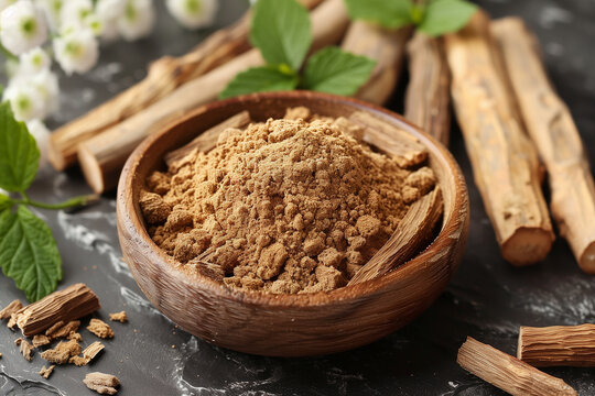 Organic dried licorice sticks with powder, 