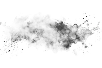 Abstract grayscale map-like form with varied density and texture, suggesting a landmass or cloud formation