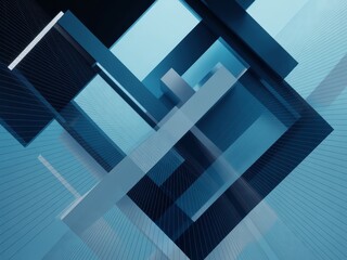 Abstract blue geometric shapes modern design background