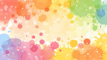 background with random bursts of pastel paint splashes in chaotic patterns