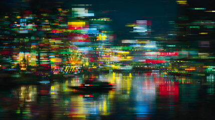 art filled with random brushstroke layers and pulsing light effects