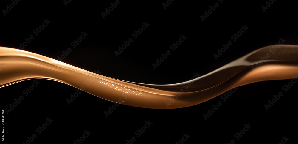 Aufkleber this picture shows a smooth brown curve that appears elegant and mysterious against a black backgrou
