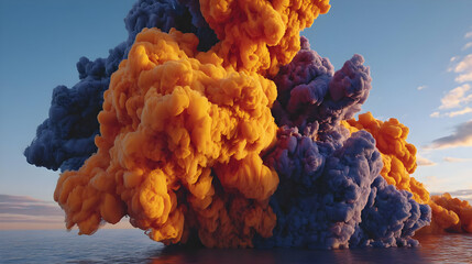 effects blending cyan, purple, and amber in smooth layers