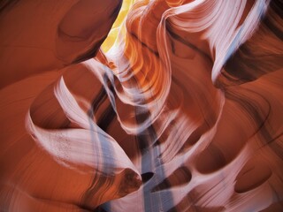 Antelope canyon arizona swirling sandstone walls