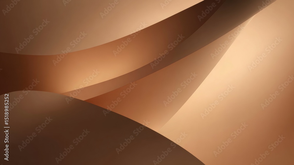 Poster abstract shapes with smooth curves and warm tones create a visually appealing composition.