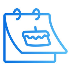 birthday calendar Gradient icon