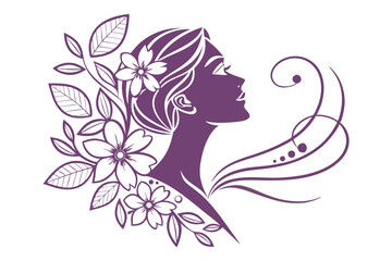 Flat women s day logo design floral and modern