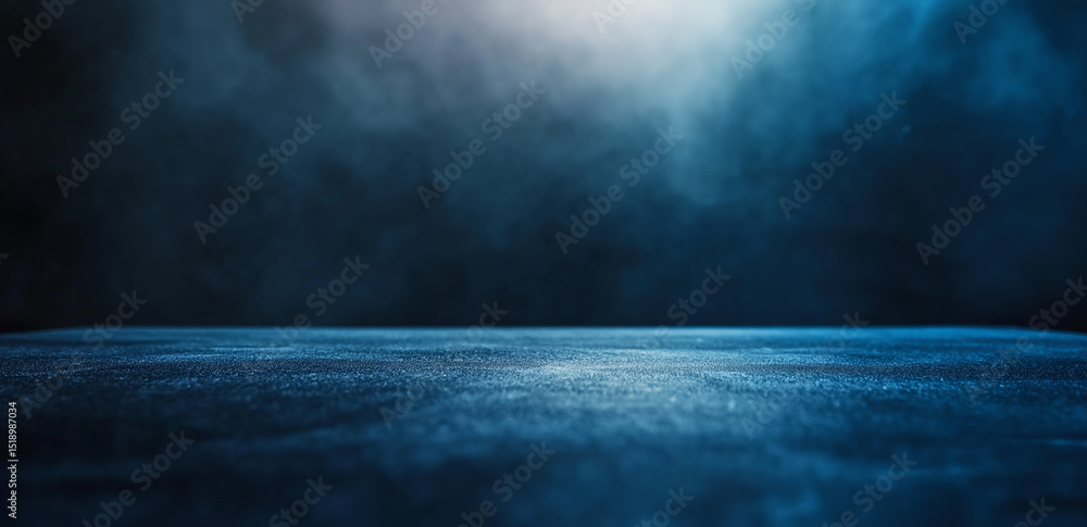 Poster this image displays a deep blue ground with a hazy smoke background, creating a mysterious and tranq