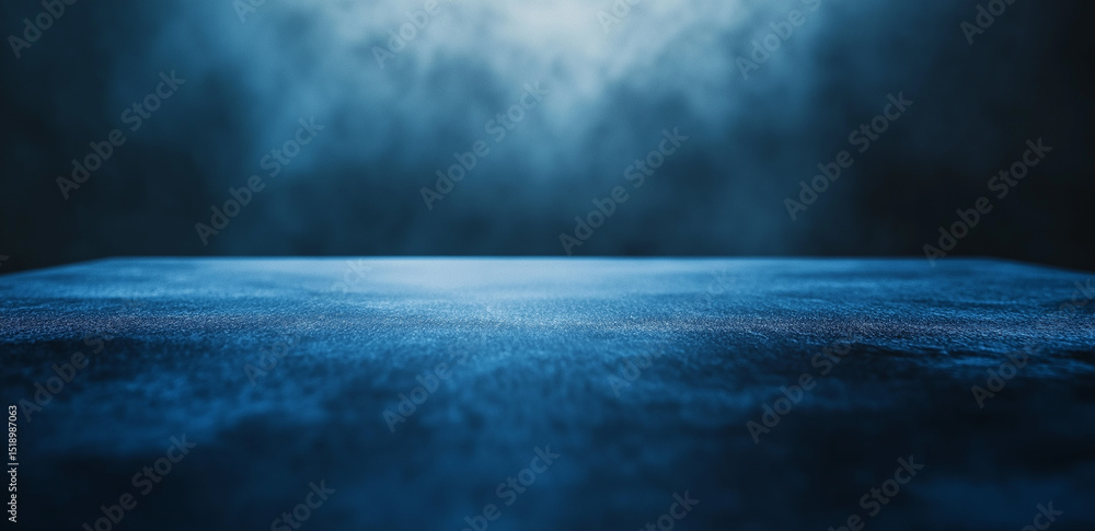 Poster this image displays a deep blue ground with a hazy smoke background, creating a mysterious and tranq
