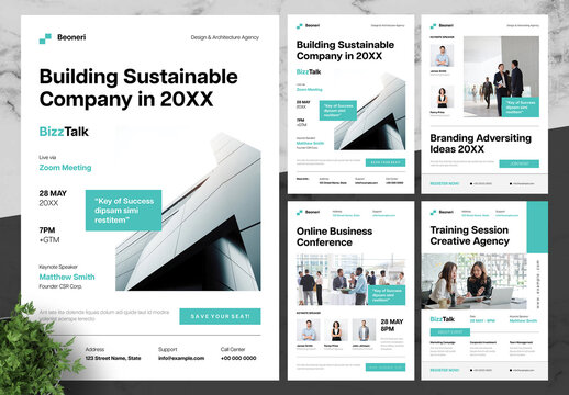 Blue And Black Business Flyer