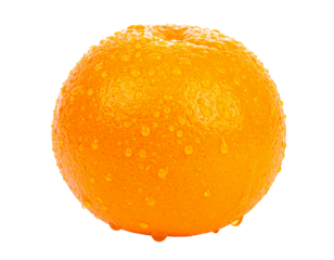 Close up shot orange with water dripping isolated on white background, Old japan automobile vehicle isolated on transparent or white background