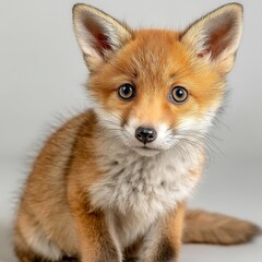 Obraz premium Red Fox Kit A Stunning Portrait of a Young Fox