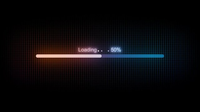 New Digital Glowing Bar Animation for Buffering, Waiting Screens