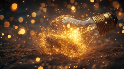 Illuminating Idea: A Dazzling Lightbulb Emanating Creativity and Innovation