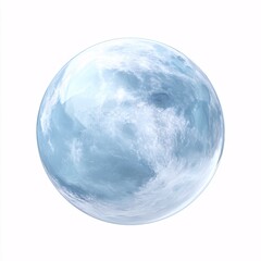 Obraz premium 3D full moon icon with a clean, cartoonish design placed against a white background.