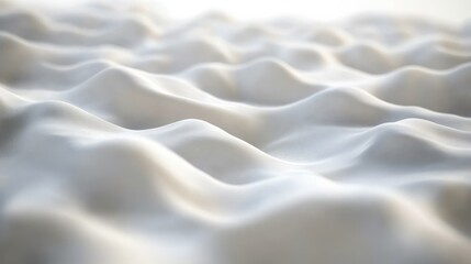 Obraz premium Abstract wavy folds of smooth white fabric.