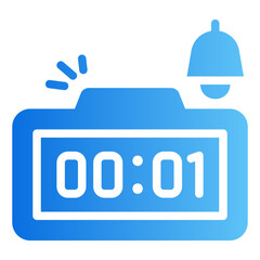 alarm clock Gradient icon