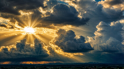 sunset in the clouds