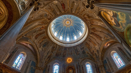interior of the church of st nicholas in prague