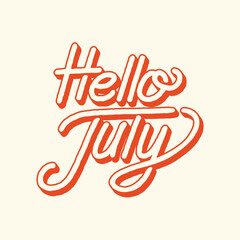 HELLO JULY TYPOGRAPHY