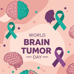 World brain tumor day Awareness Month background template illustration.