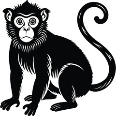 Stylized chinese monkey vector illustration design