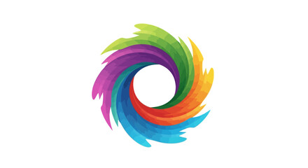 Obraz premium Abstract Colorful Swirling Vortex Logo Design