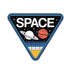 Set of space and astronaut , patches, emblems, badges and labels.
