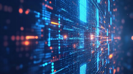 Futuristic Data Stream: A Visual Representation of Network Communication and Processing