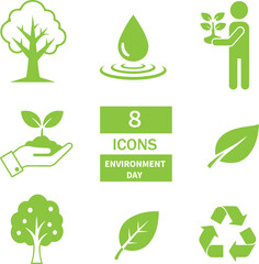 Flat and modern vector illustration world environment day