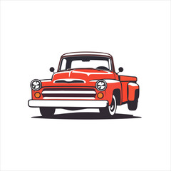 Classic American Truck Logo, Old Retro Style