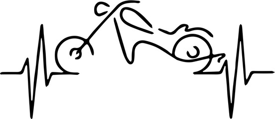 motor cicle outline vector illustration line art
