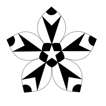 Where nature meets symmetry &mdash; a floral icon infused with elegant geometric harmony.