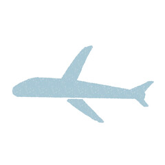 飛行機のフラットタッチイラスト