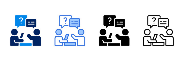 Consultation  Icon Set Different Style Collection 
