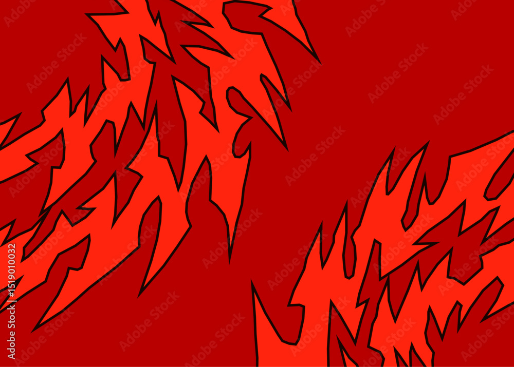 Poster abstract background with curved geometric spike lines pattern and with some copy space area