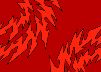Abstract background with curved geometric spike lines pattern and with some copy space area